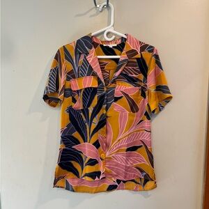 Silk patterned top - small